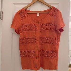 Orange see-through top 👀